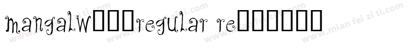 MangalW05-Regular Re字体转换